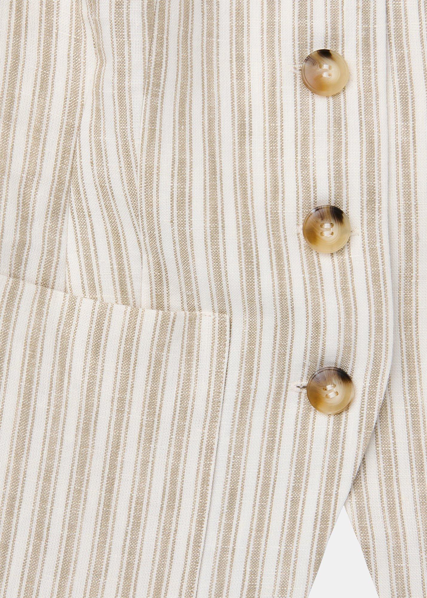 Petite Linen Stripe Waistcoat